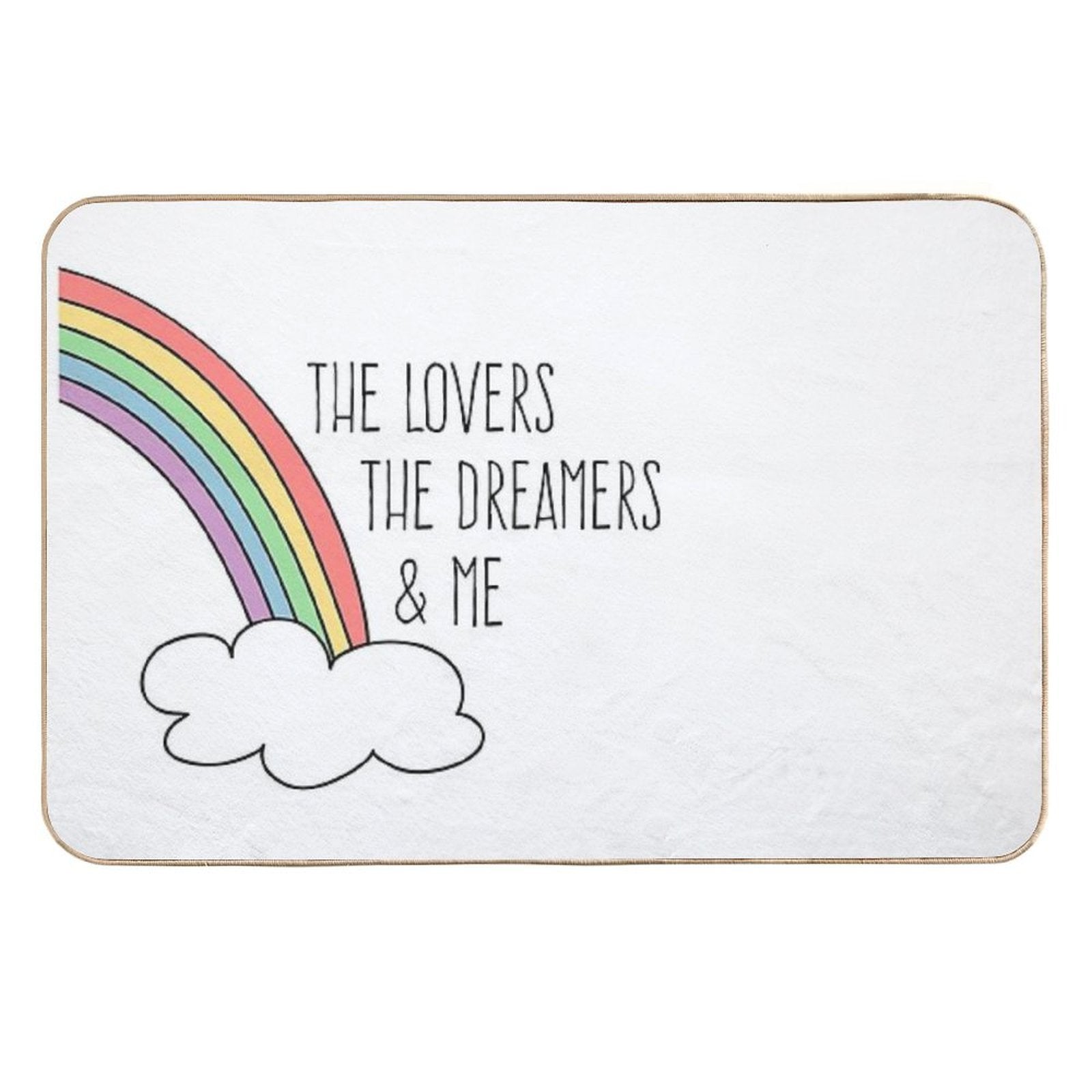 Rainbow Connection (black Text)  Fade-Resistant Bath Mat