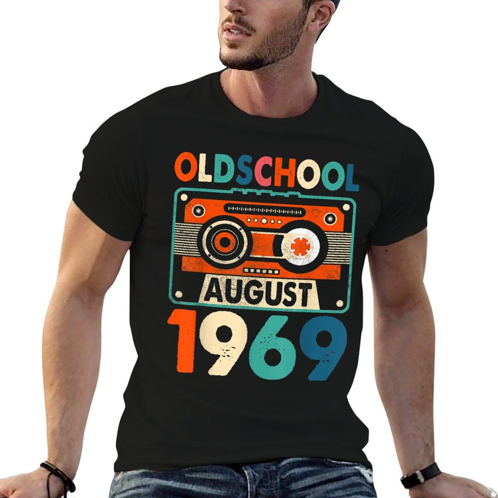 Funny Old School August 1969 50th Birthday  Relaxed-fit T-Shirt