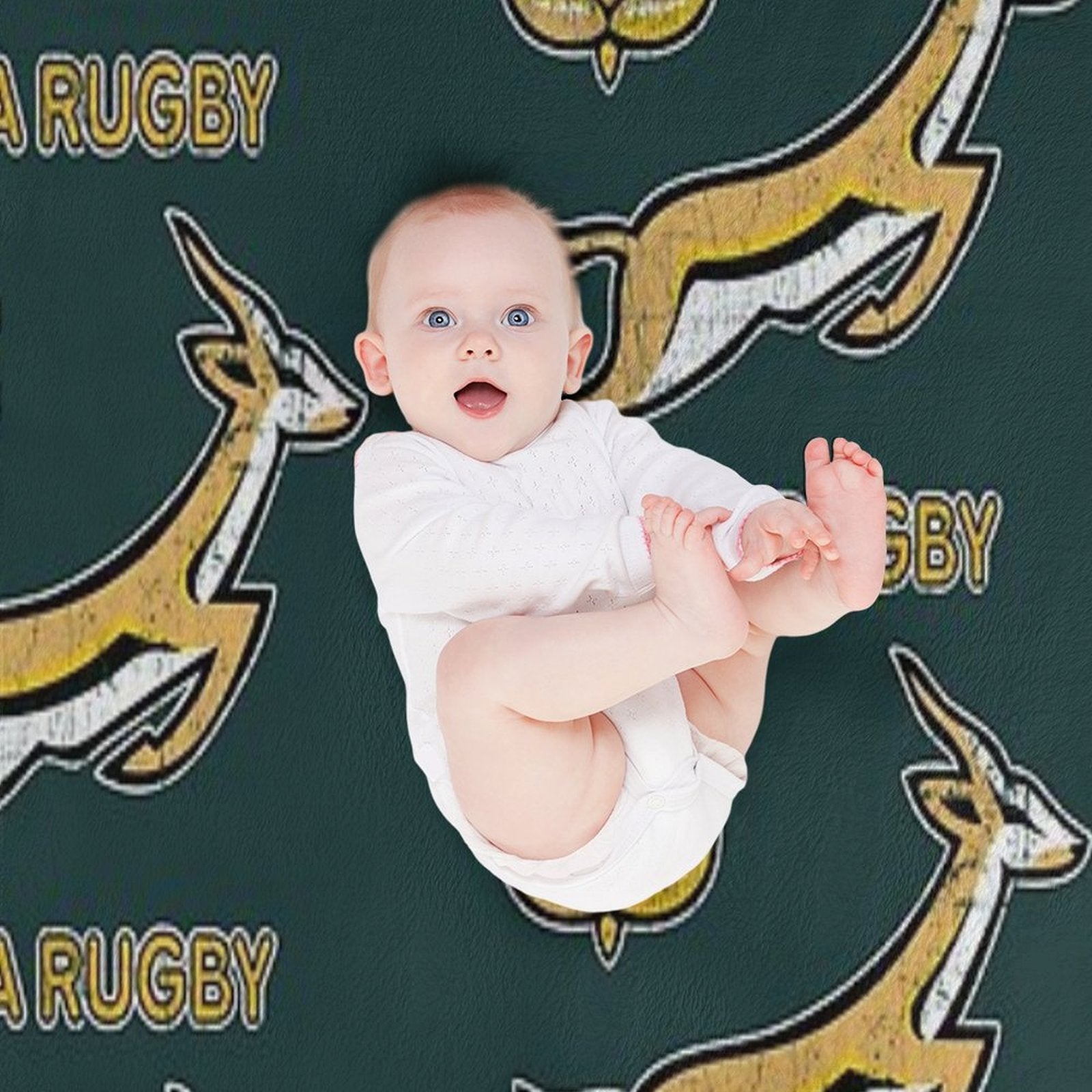 SA Rugby - Vintage Springbok Logo Eco-conscious Throw Blanket