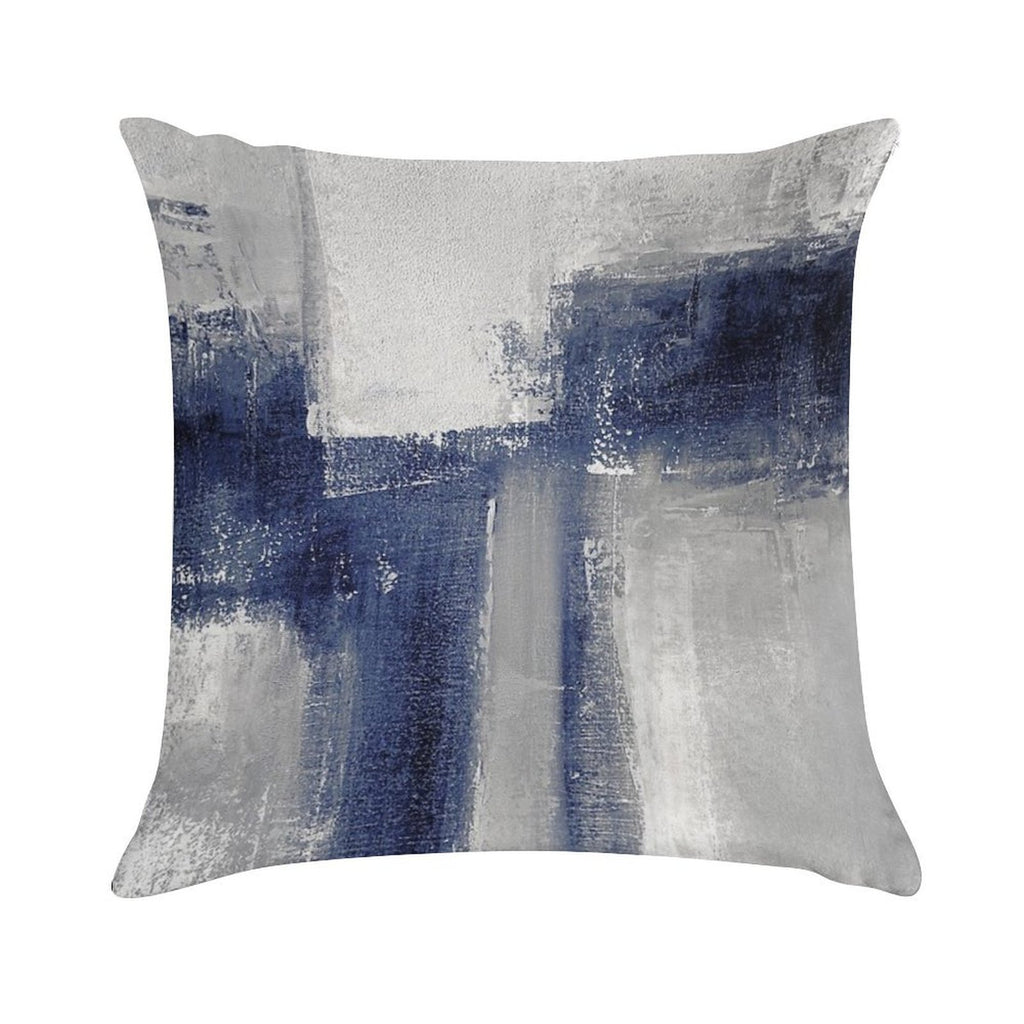 Classic Blue Abstract Soft Ultra-Soft Texture Throw Pillow