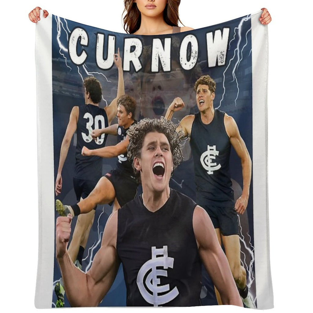 Charlie Curnow Carlton Football Club AFL Player Wrinkle-free Throw Blanket