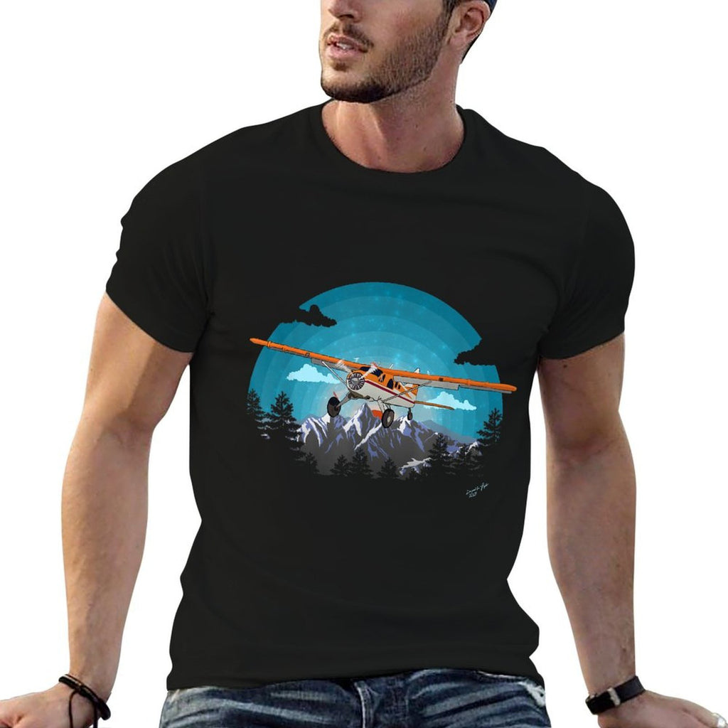 &#34;Twilight Flight&#34;  Beaver Bushplane Airplane Flying Pilot  Soft T-Shirt