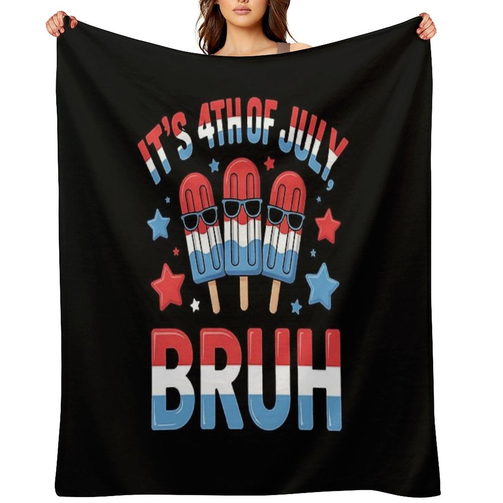 Bruh 4th Of July Popsicle All-season Throw Blanket