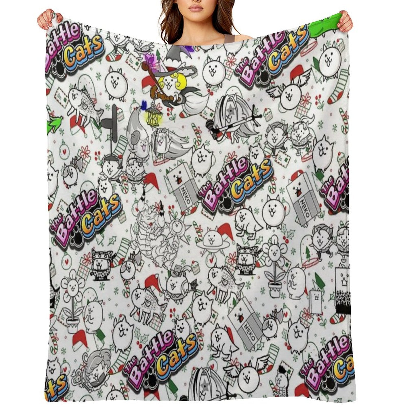 Battle Cats Compact Throw Blanket