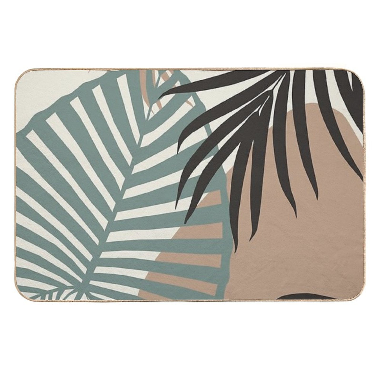 Minimal Jungle Leaves Finesse #1 #tropical #decor #art  Rapid-Drying Bath Mat
