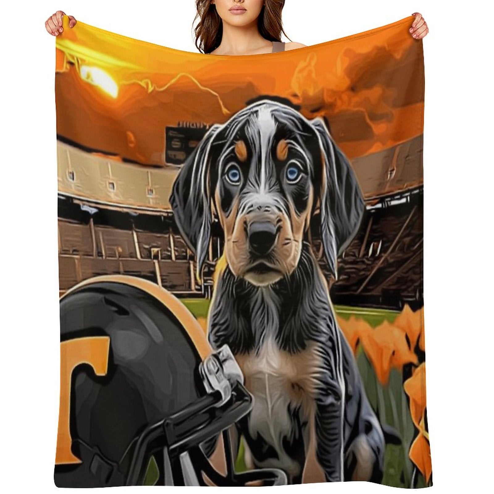 Tennessee Bluetick Coonhound - Game Day Sustainable Throw Blanket