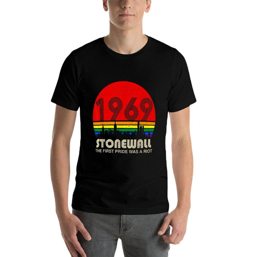 1969 The First Pride Was A Riot LGBT Pride Rainbow  Easy-care T-Shirt