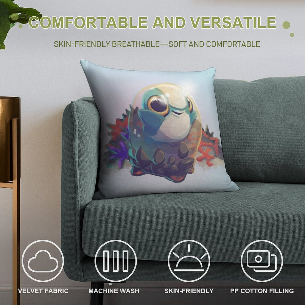 Cuddlefish Baby - Subnautica Soft Fade-Resistant Throw Pillow