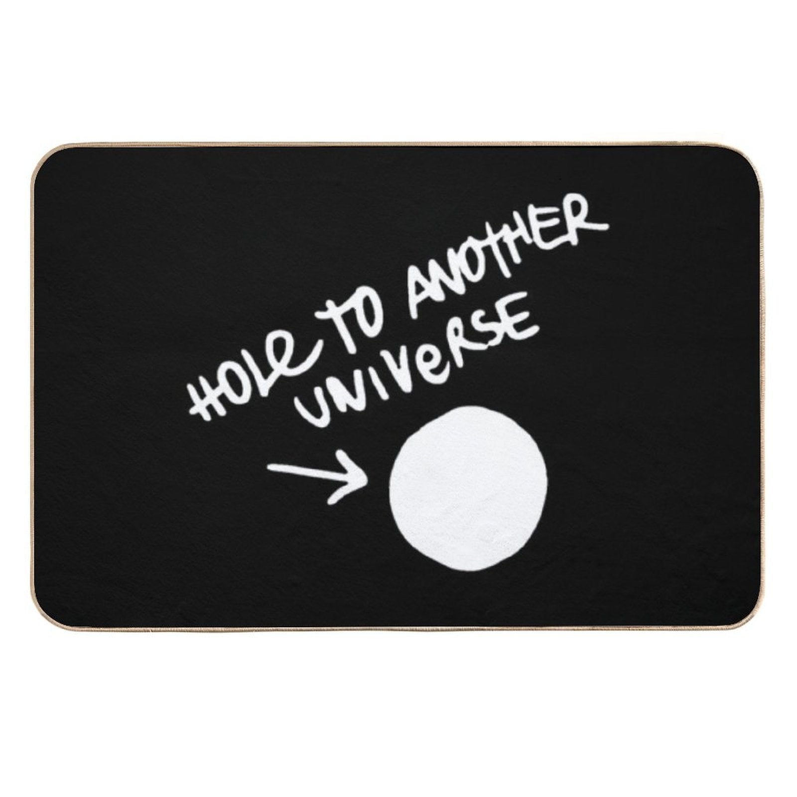 Hole to Another Dimension (white)  Non-Slip Bath Mat