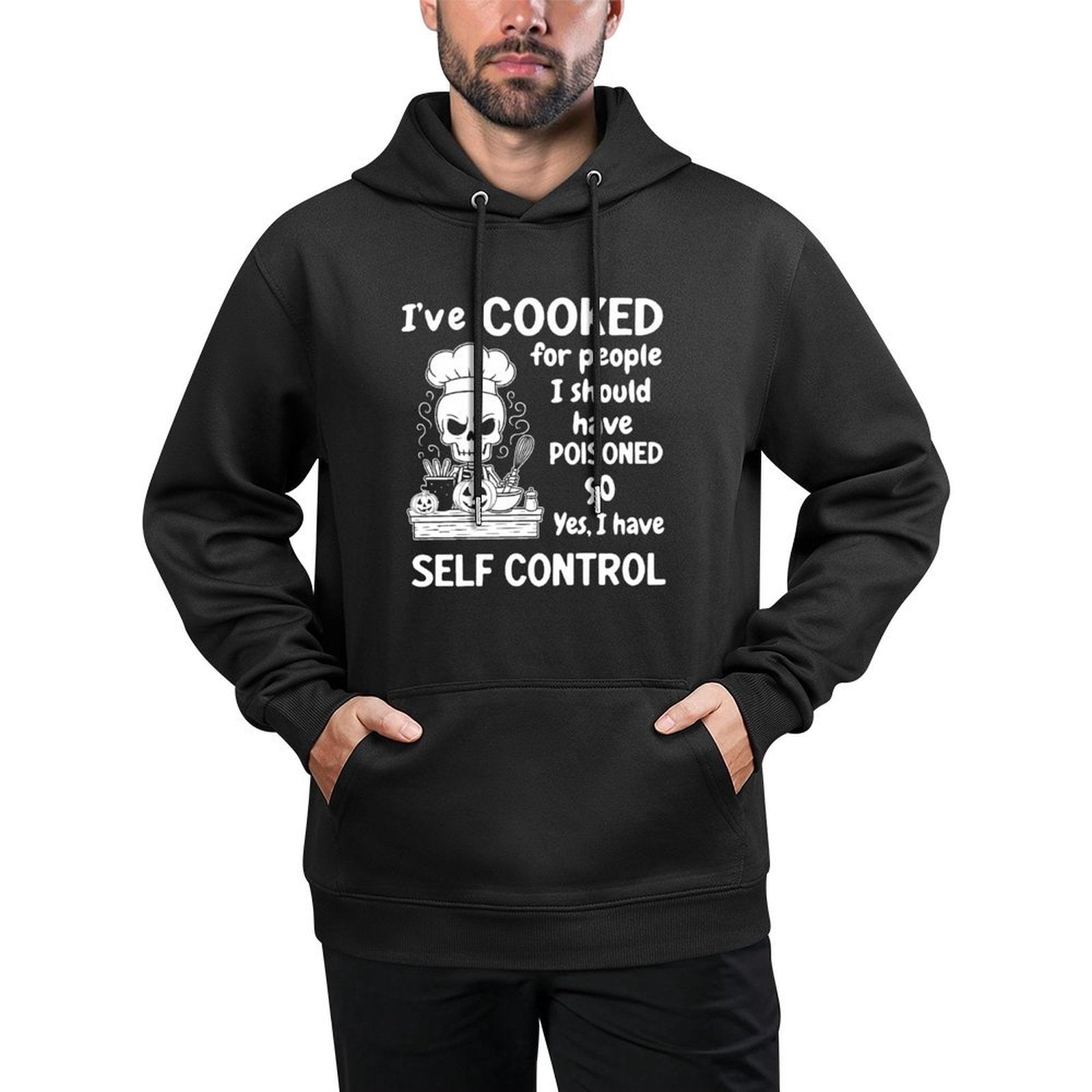 Skeleton Pumpkin Halloween Ive Cooked for People I Should Shape Retention Hoodie
