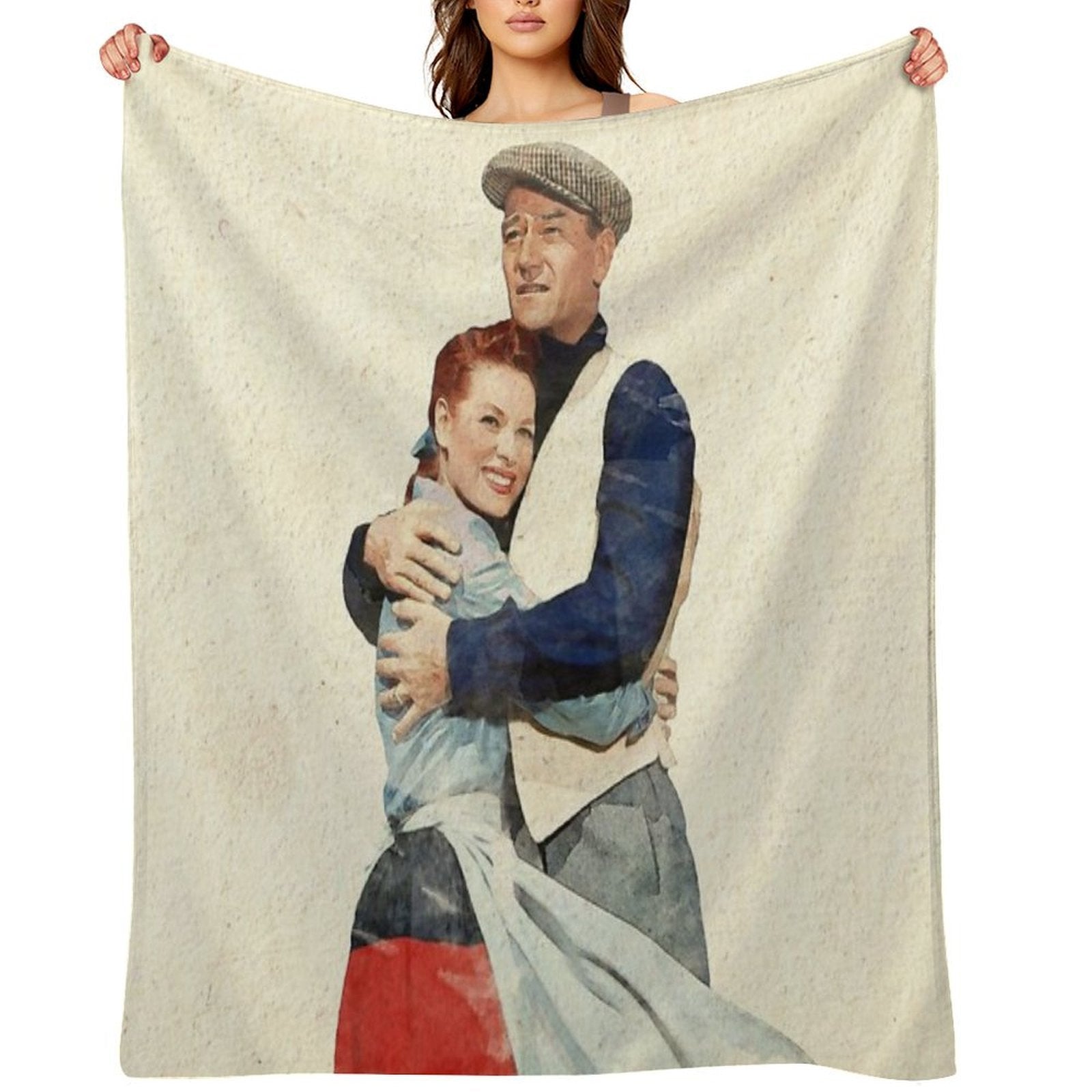 The Quiet Man - Watercolor Velvety-soft Throw Blanket