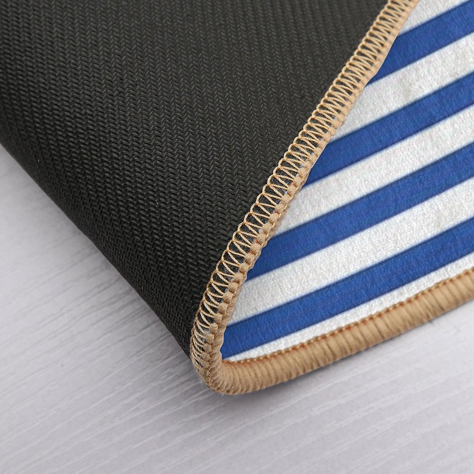 Blue And White Stripes  Long-Lasting Bath Mat