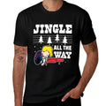 Peanuts - Schroeder Christmas Piano Jingle All The Way  Oversized Silhouette T-Shirt