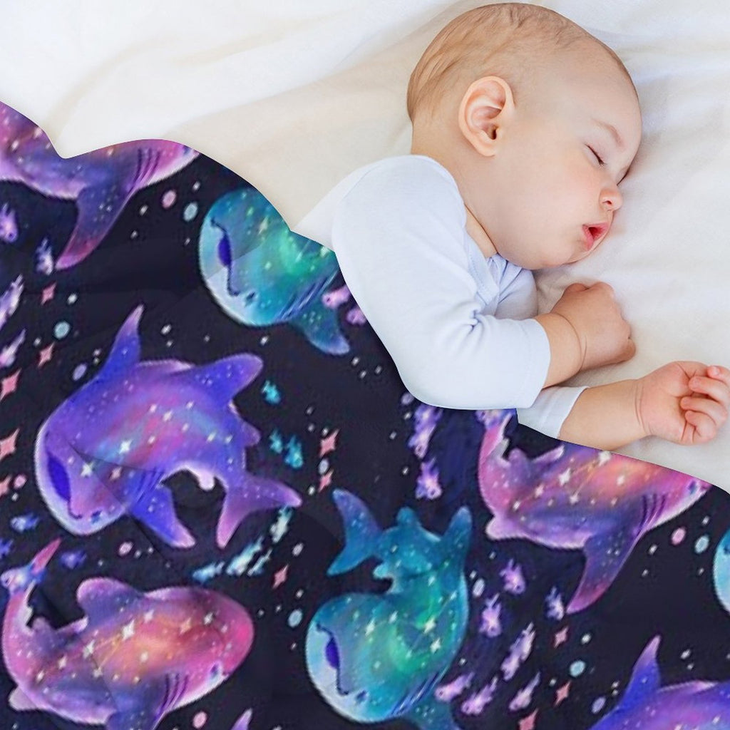 Cosmic Whale Shark Lightweight Throw Blanket