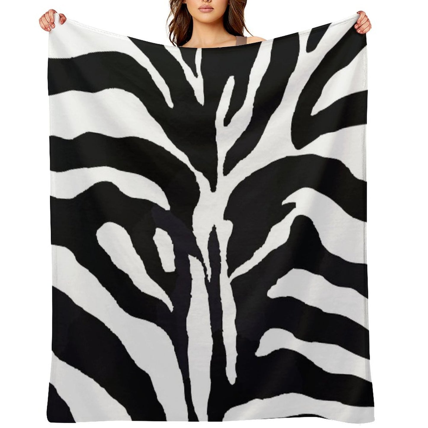 Zebra Print Travel-friendly Throw Blanket