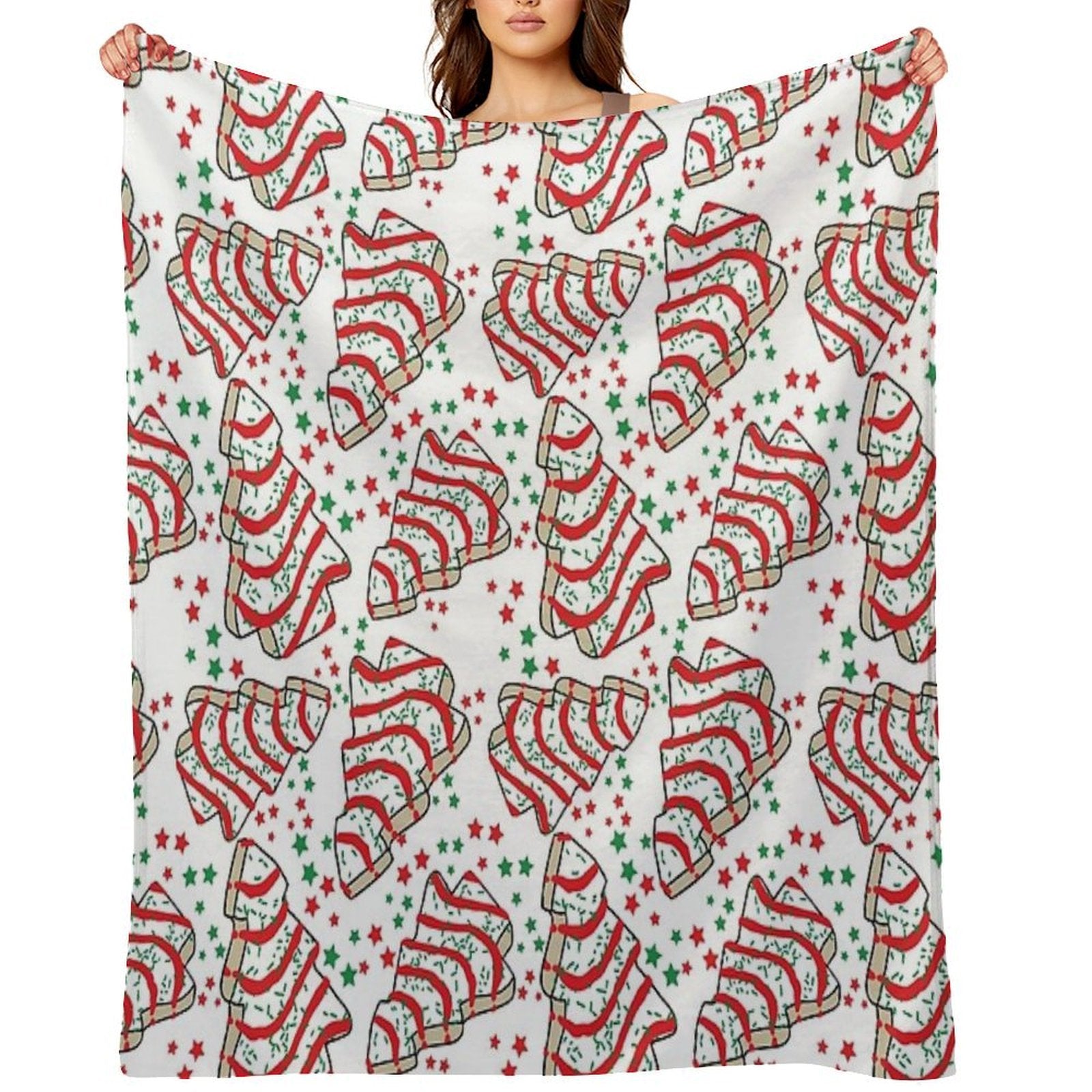 Christmas Tree Snack Cakes Gift-ready Throw Blanket