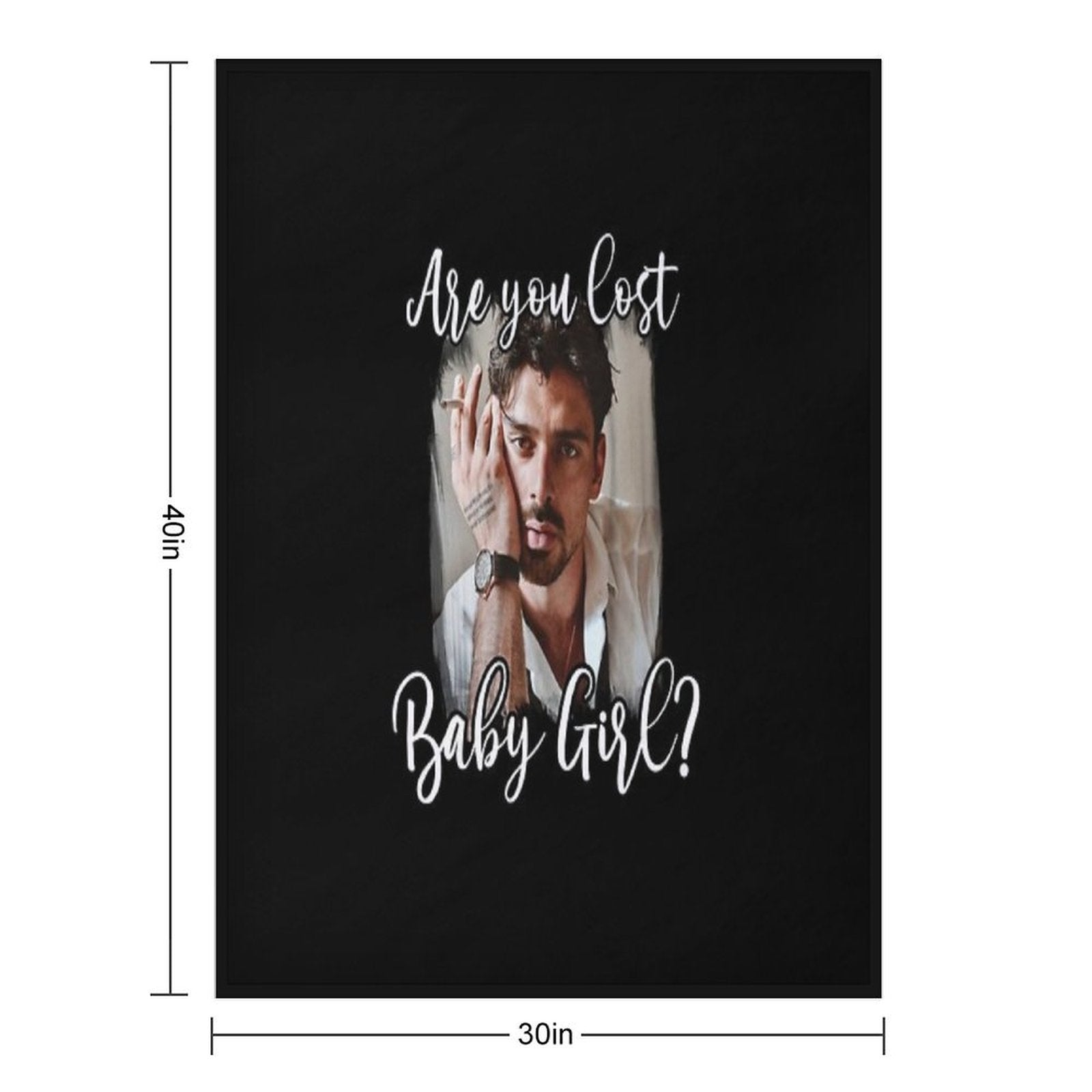 Are You Lost Baby Girl Cute Funny Netflix 365 Dni Days Massimo Movie Laura Poland Plush Throw Blanket