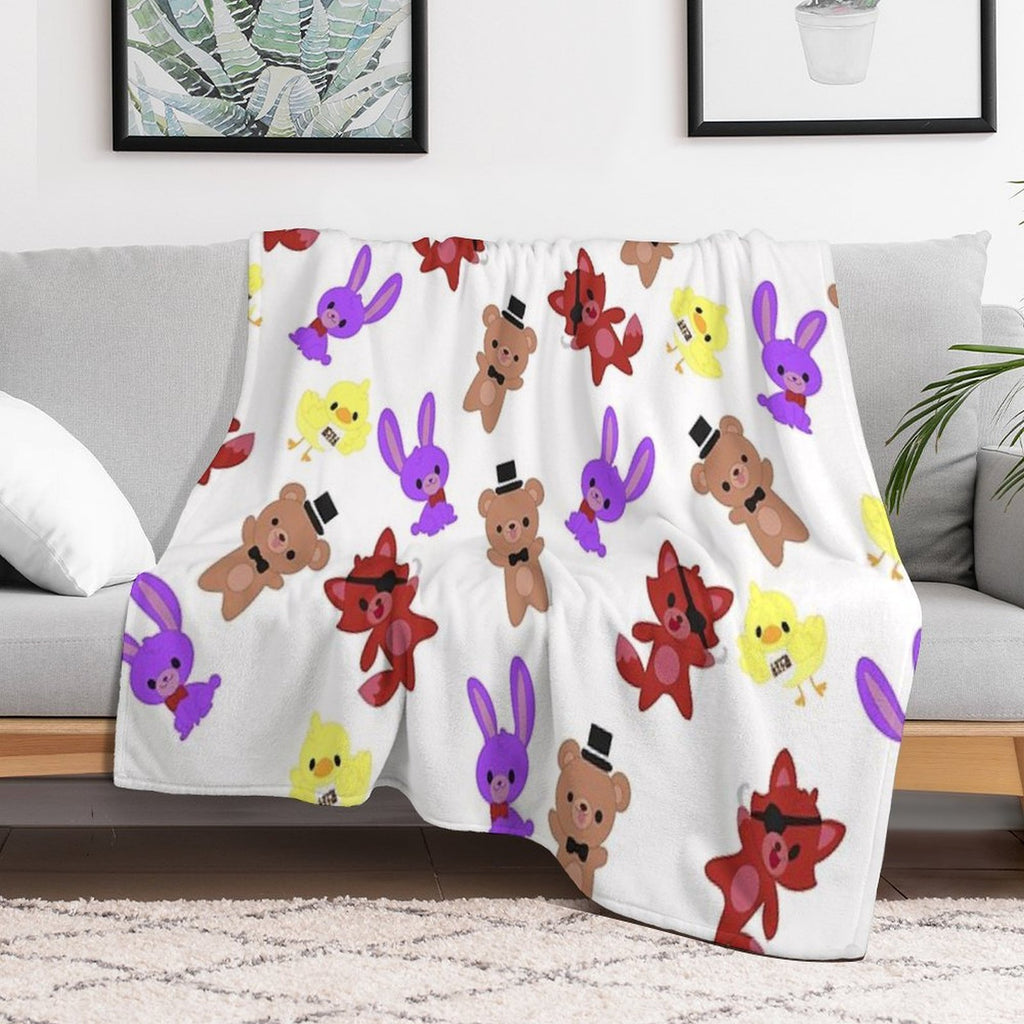 Cute Fnaf Pattern Compact Throw Blanket