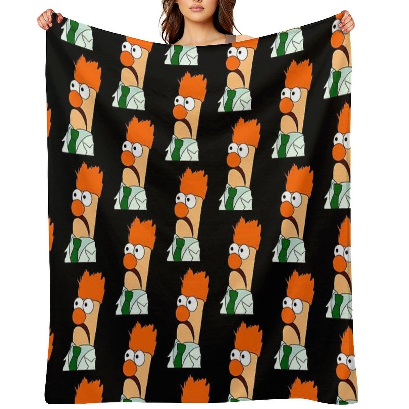 Beaker Comic Portrait (version 23 -  No Background) Easy Care Throw Blanket