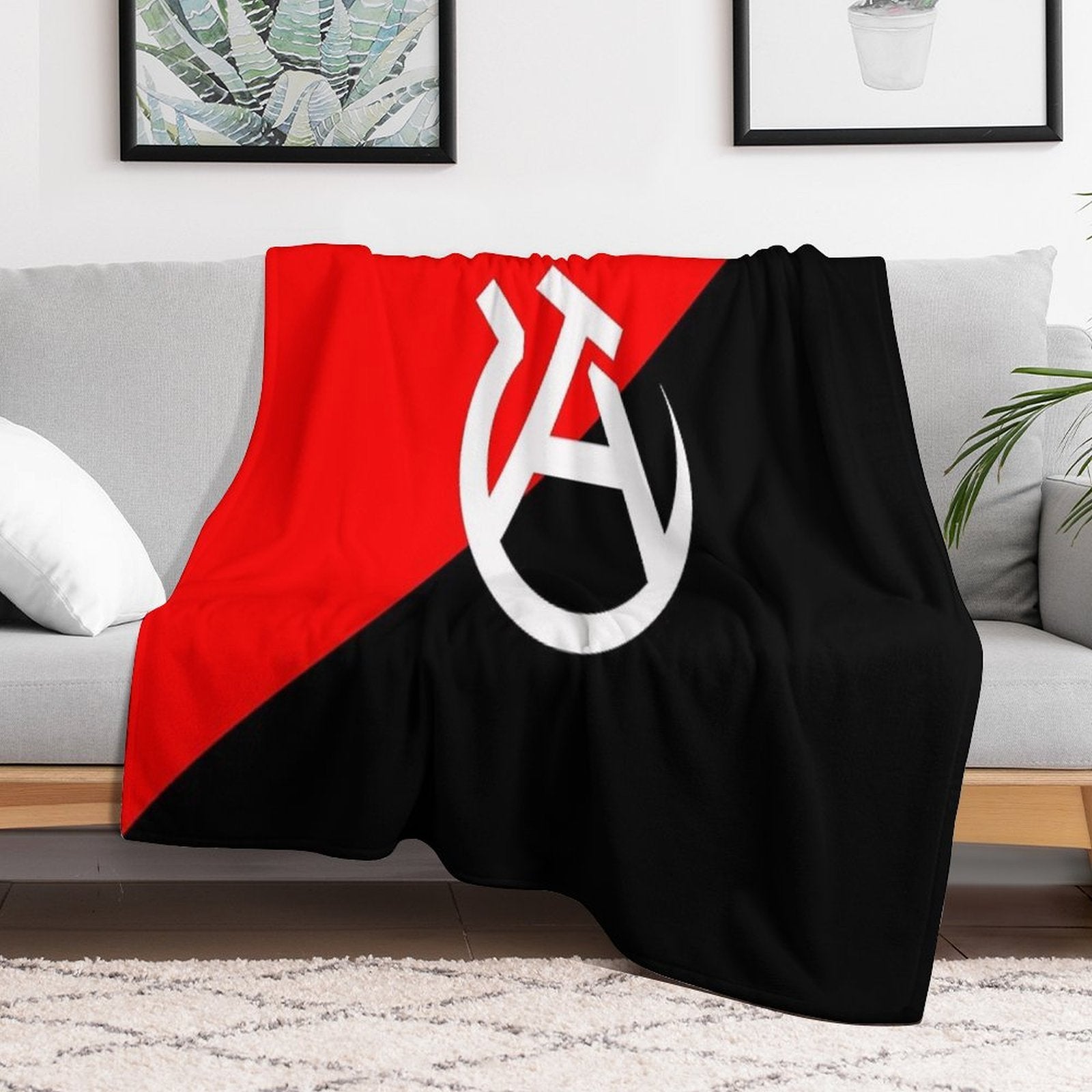 Anarcho-communist Flag Premium Throw Blanket