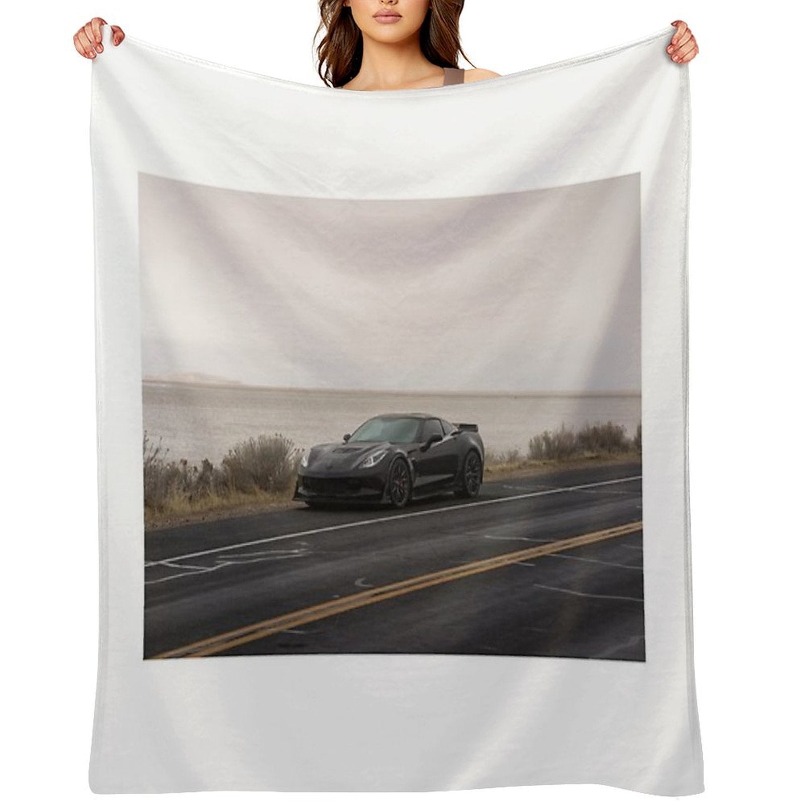 Corvette C7 Z06 Plush Throw Blanket