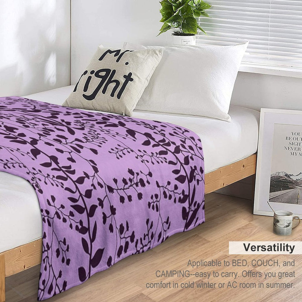 Bella Swan Lavender Freesia Sustainable Throw Blanket