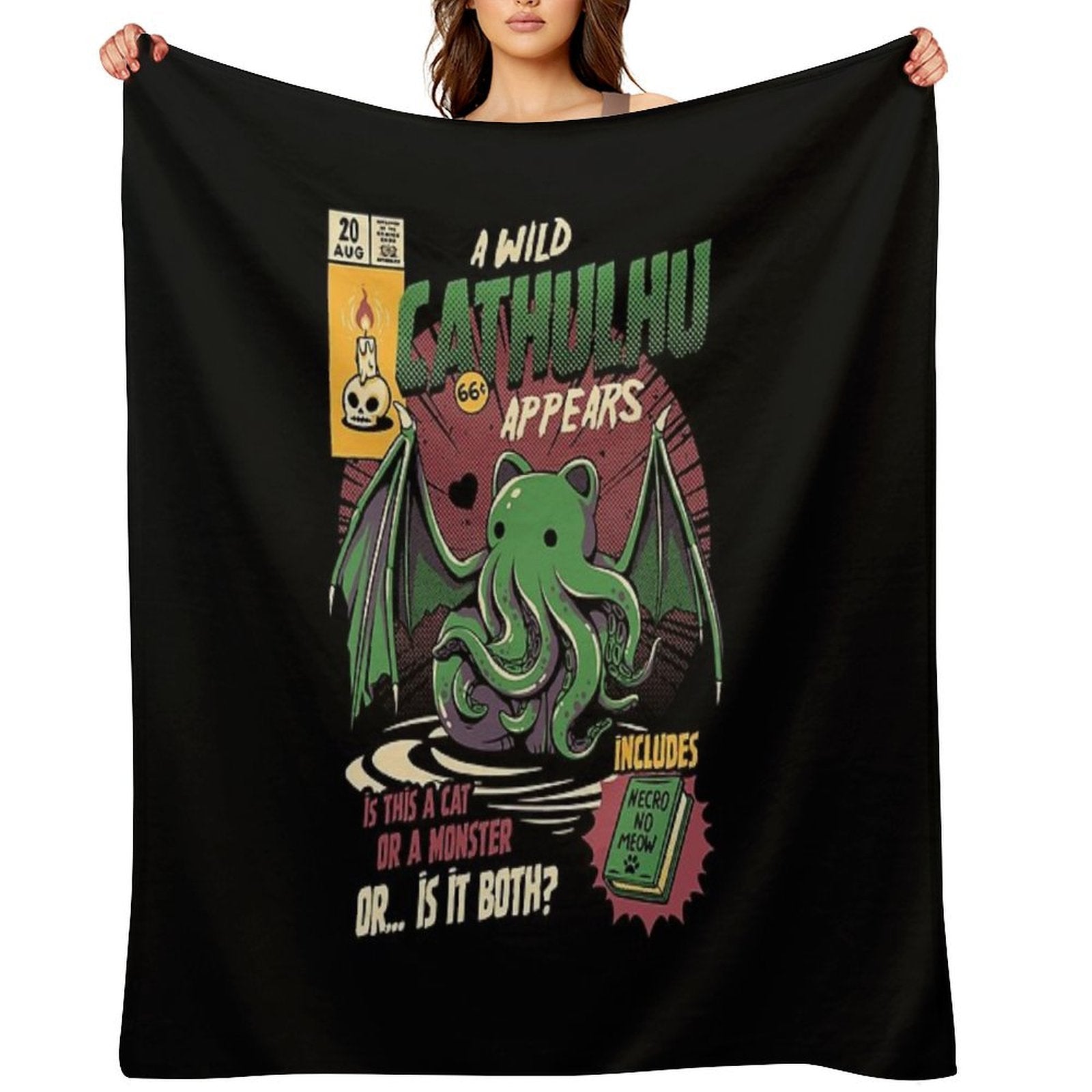 Cathulhu Eco-conscious Throw Blanket