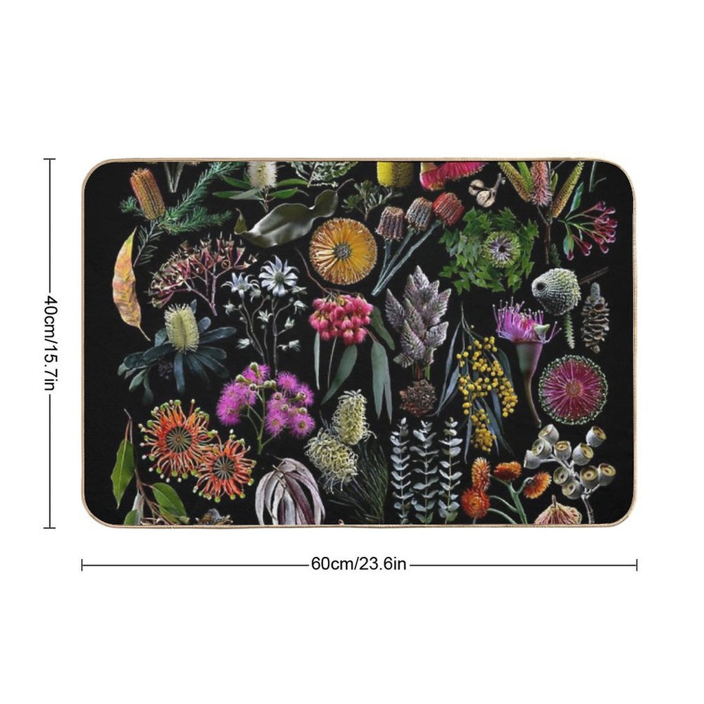 Wildflowers of Australia Photo Collage  Stain-Proof Bath Mat