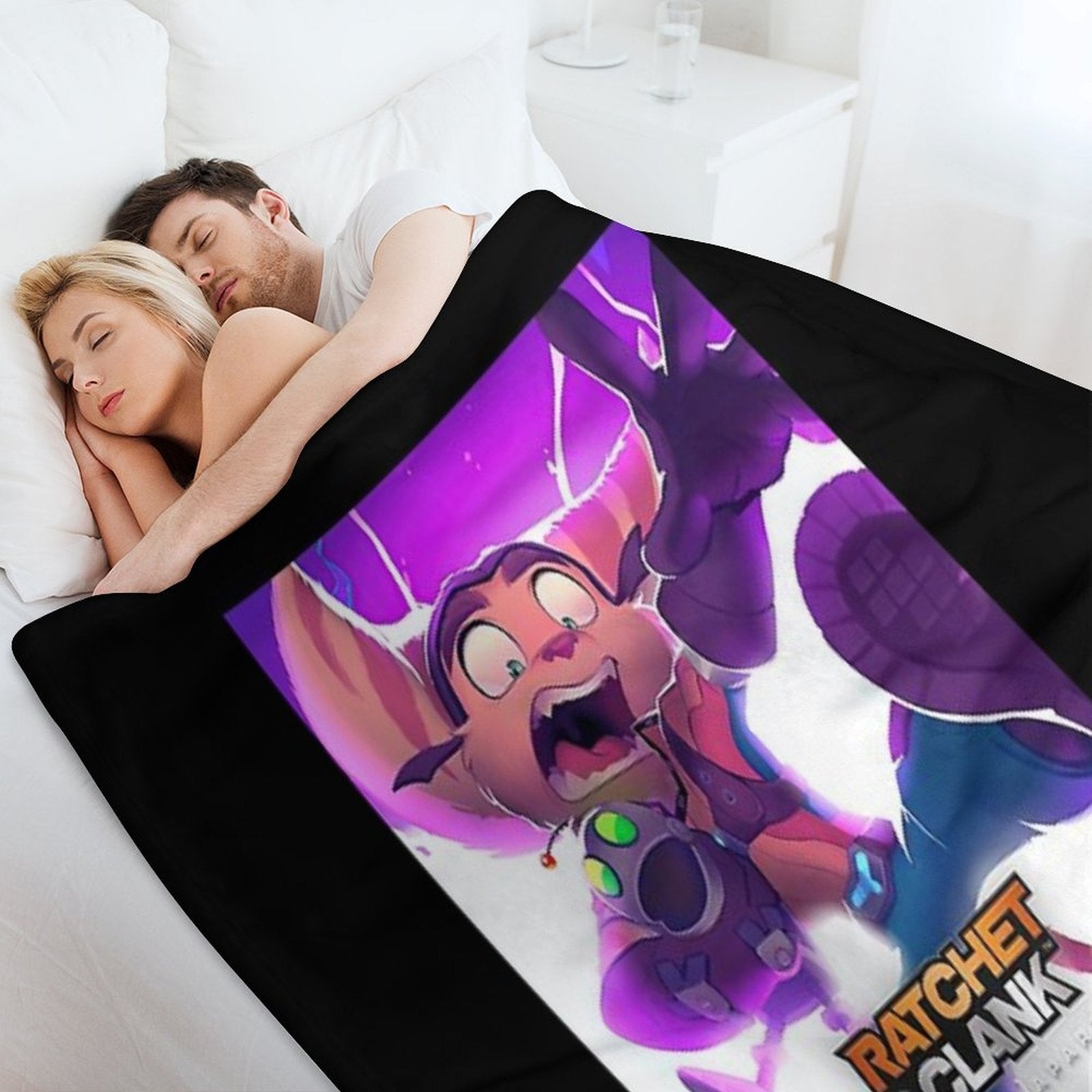 Hardship Mischievous Shooting Alluring Ratchet And Clank Rift Apart Graphic Gifts Plush Throw Blanket