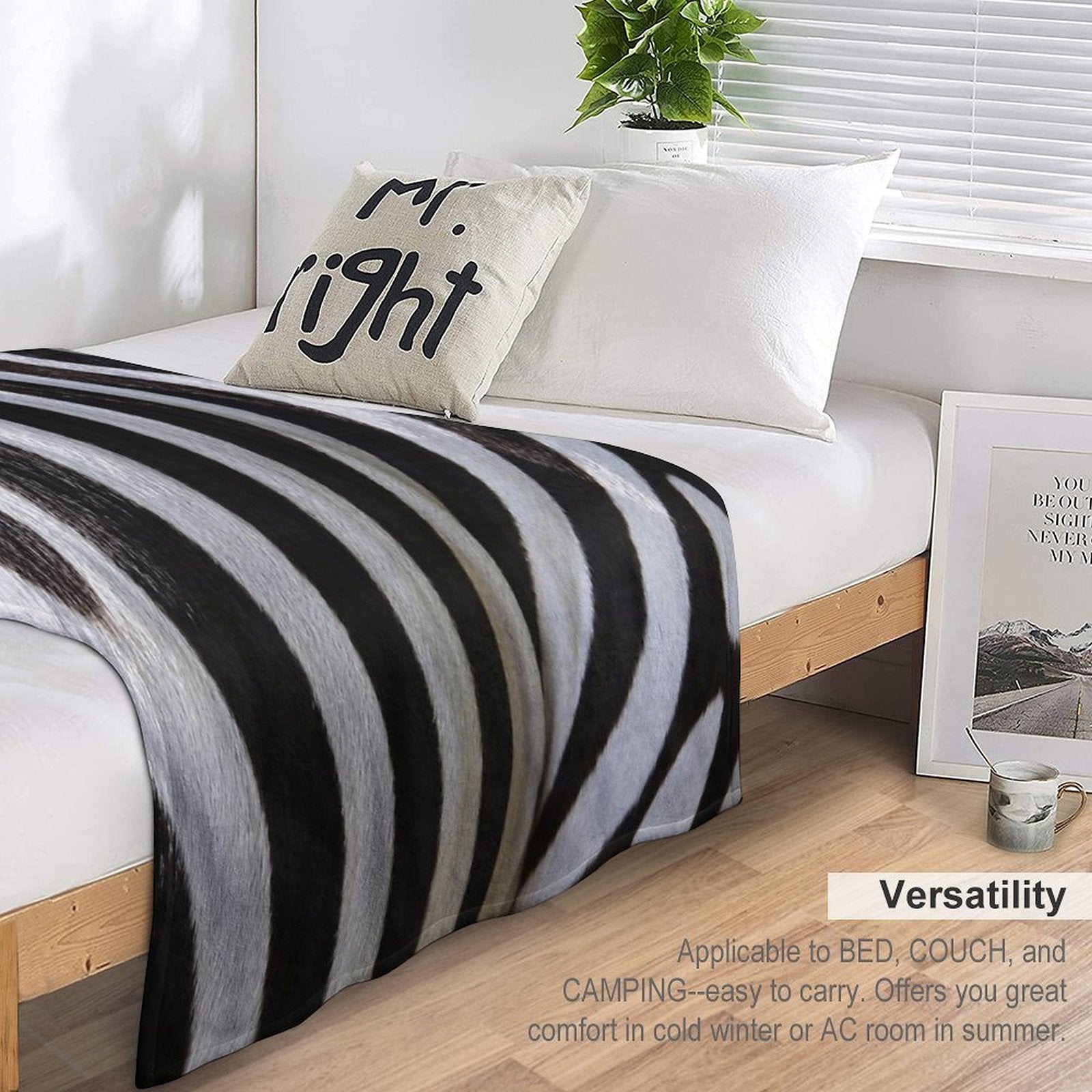 Animal Zebra Print Gift-ready Throw Blanket