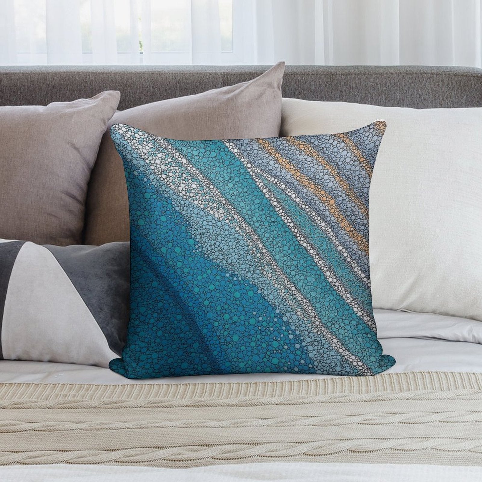 With The Tides Soft Bedroom Essential Throw Pillow