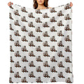 Bobcat Skidsteer Shrink-resistant Throw Blanket