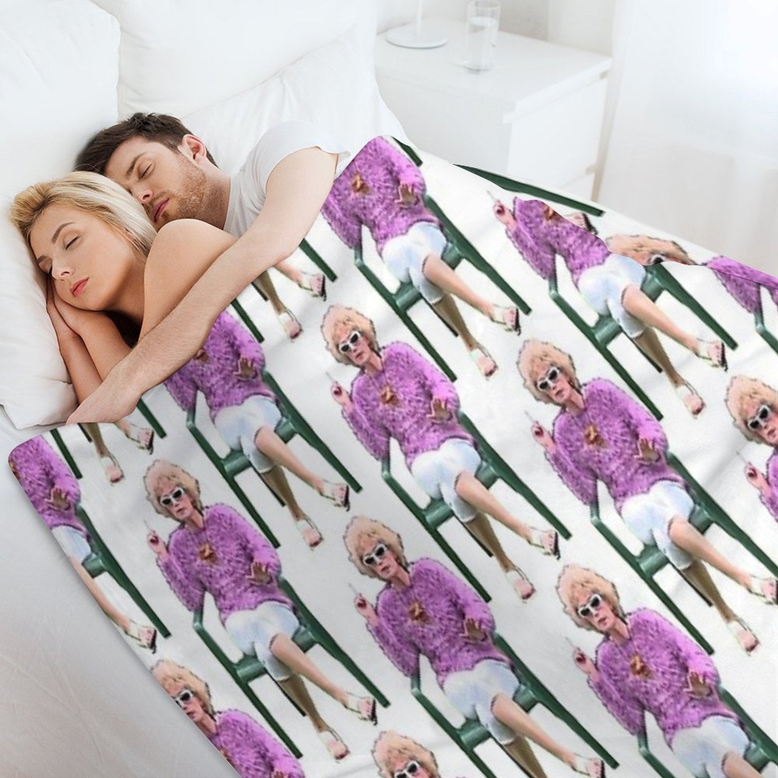 Kath And Kim Kath Having A Smoke Comfort Throw Blanket