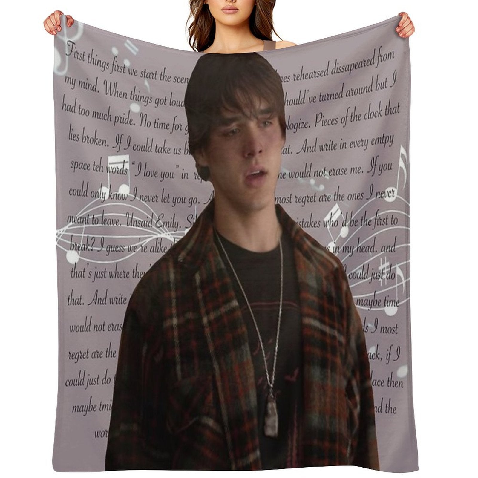 Unsaid Emily Lyrics Premium Throw Blanket