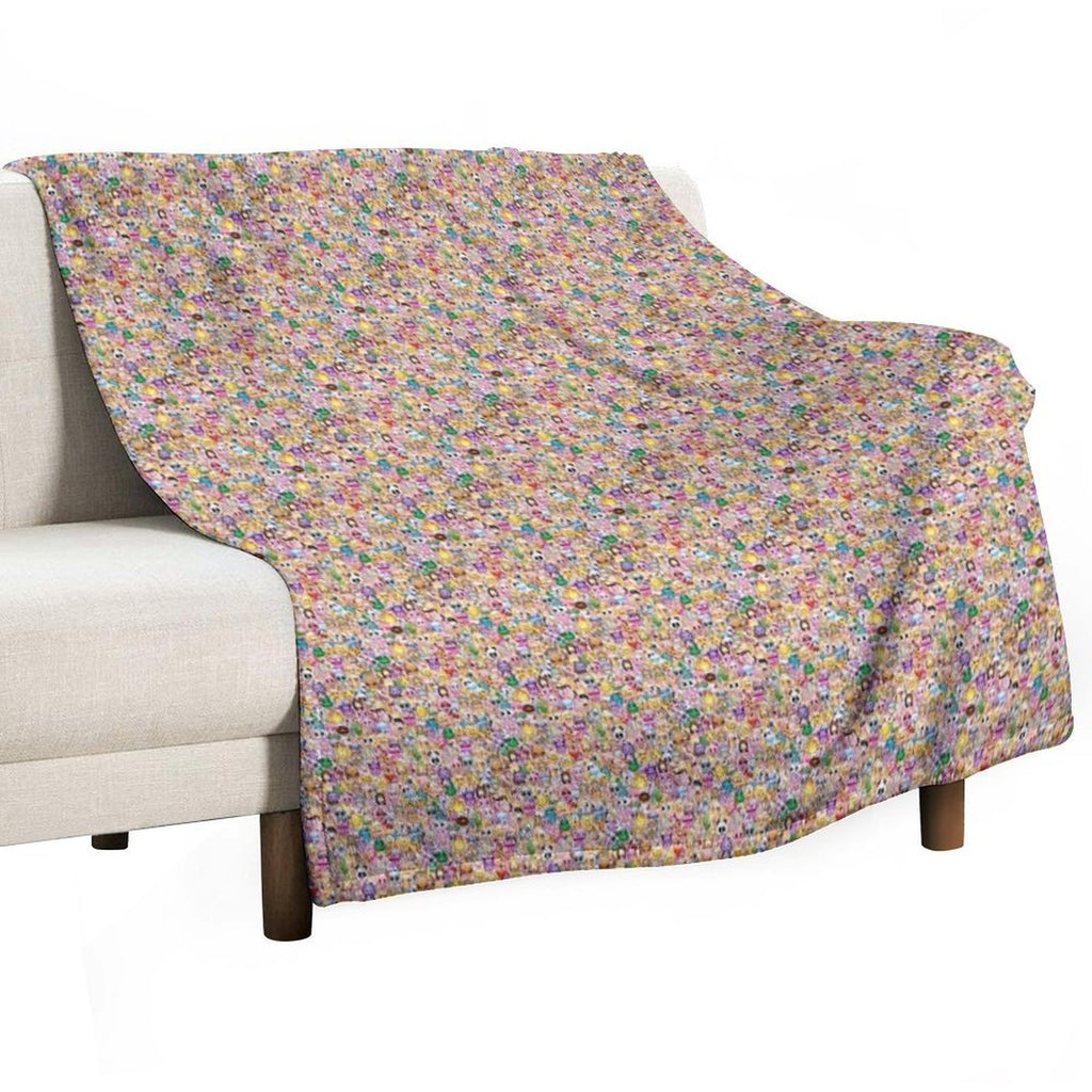 Copy of Lots of Colors And Funny Things Easy Care Throw Blanket