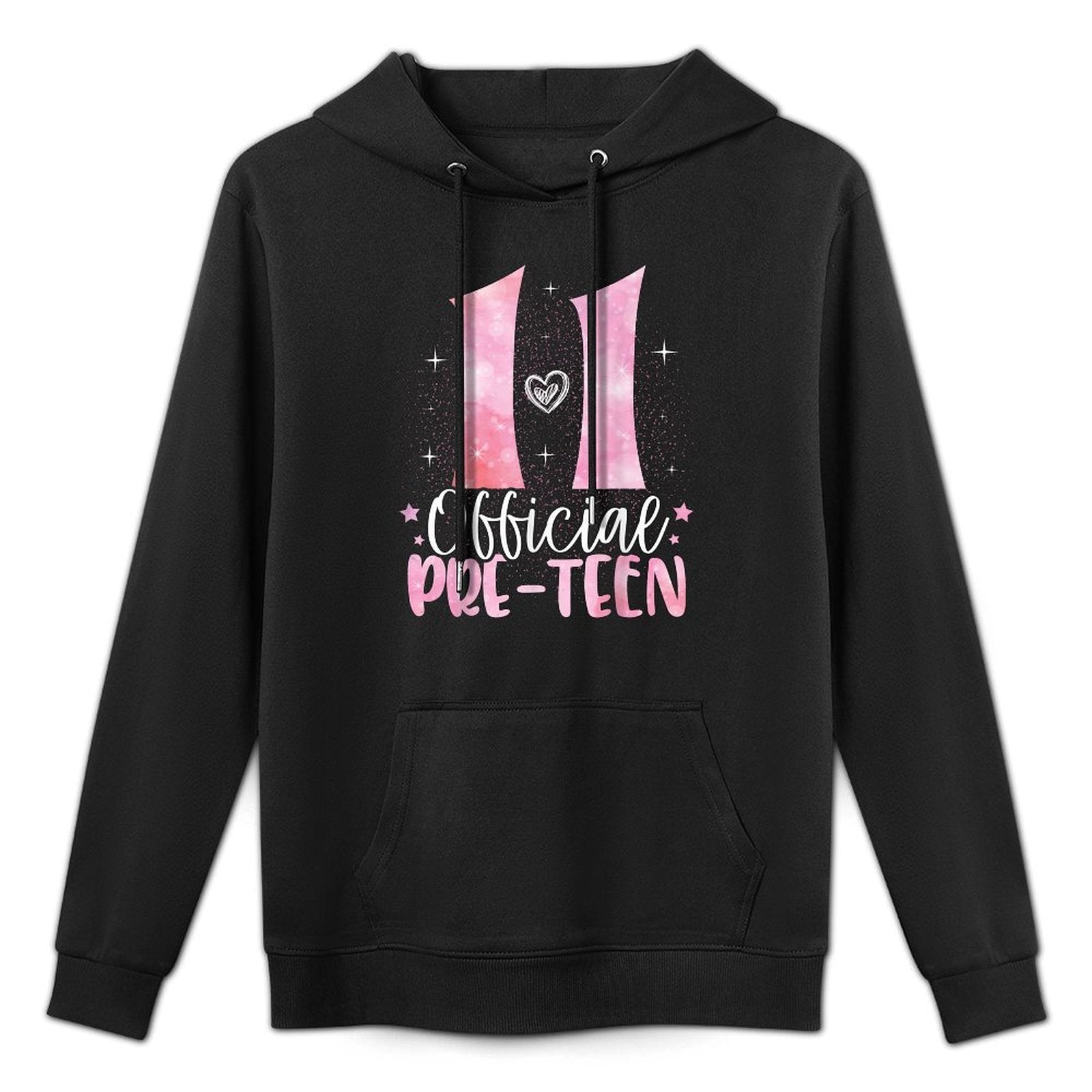 11 Official Pre-Teen 11th Birthday Girl 11 Year Old Shrink-Resistant Hoodie