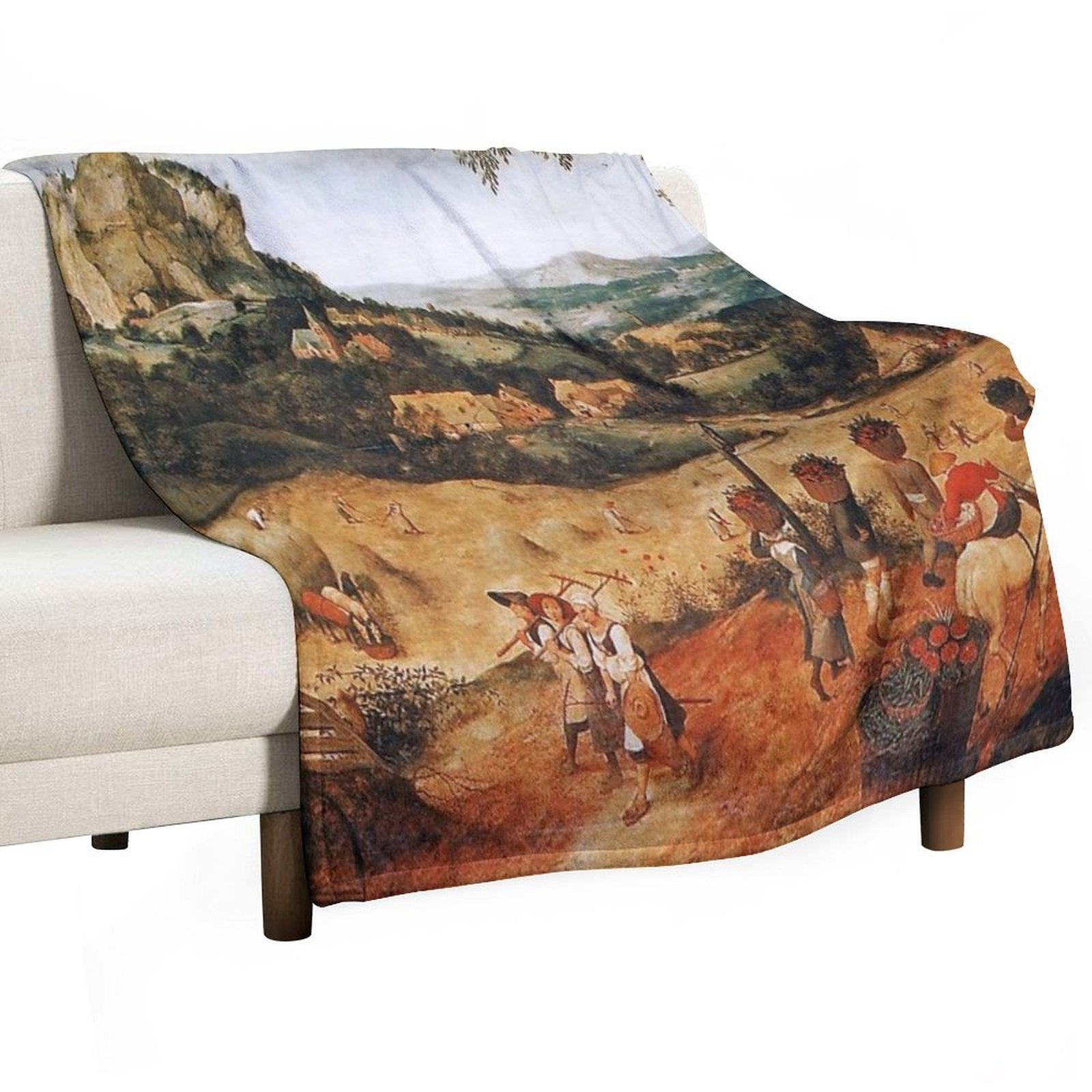 The Hay Harvest - Pieter Bruegel The Elder Machine-washable Throw Blanket