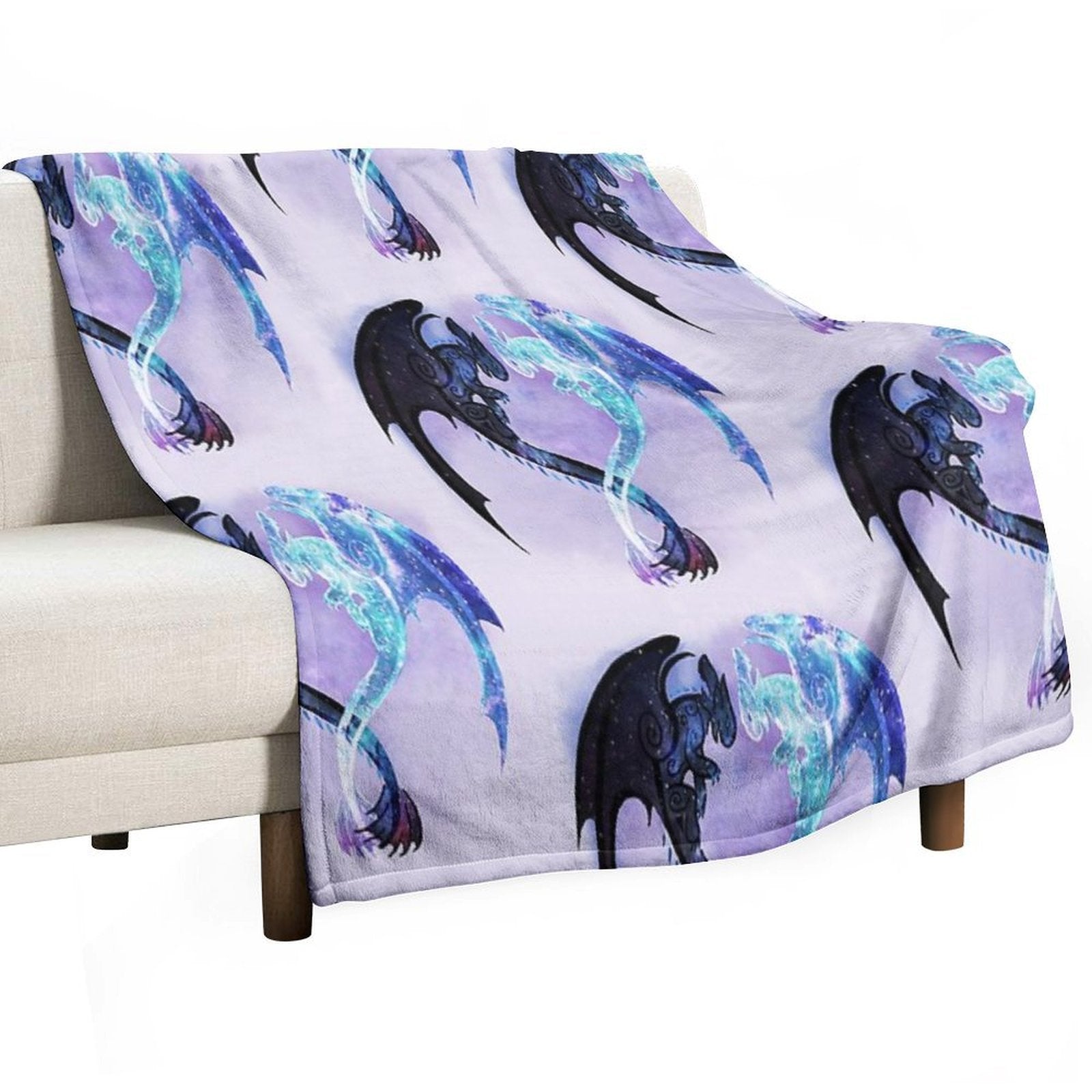 Dragon Heart Toothless And Light Fury Gift-ready Throw Blanket