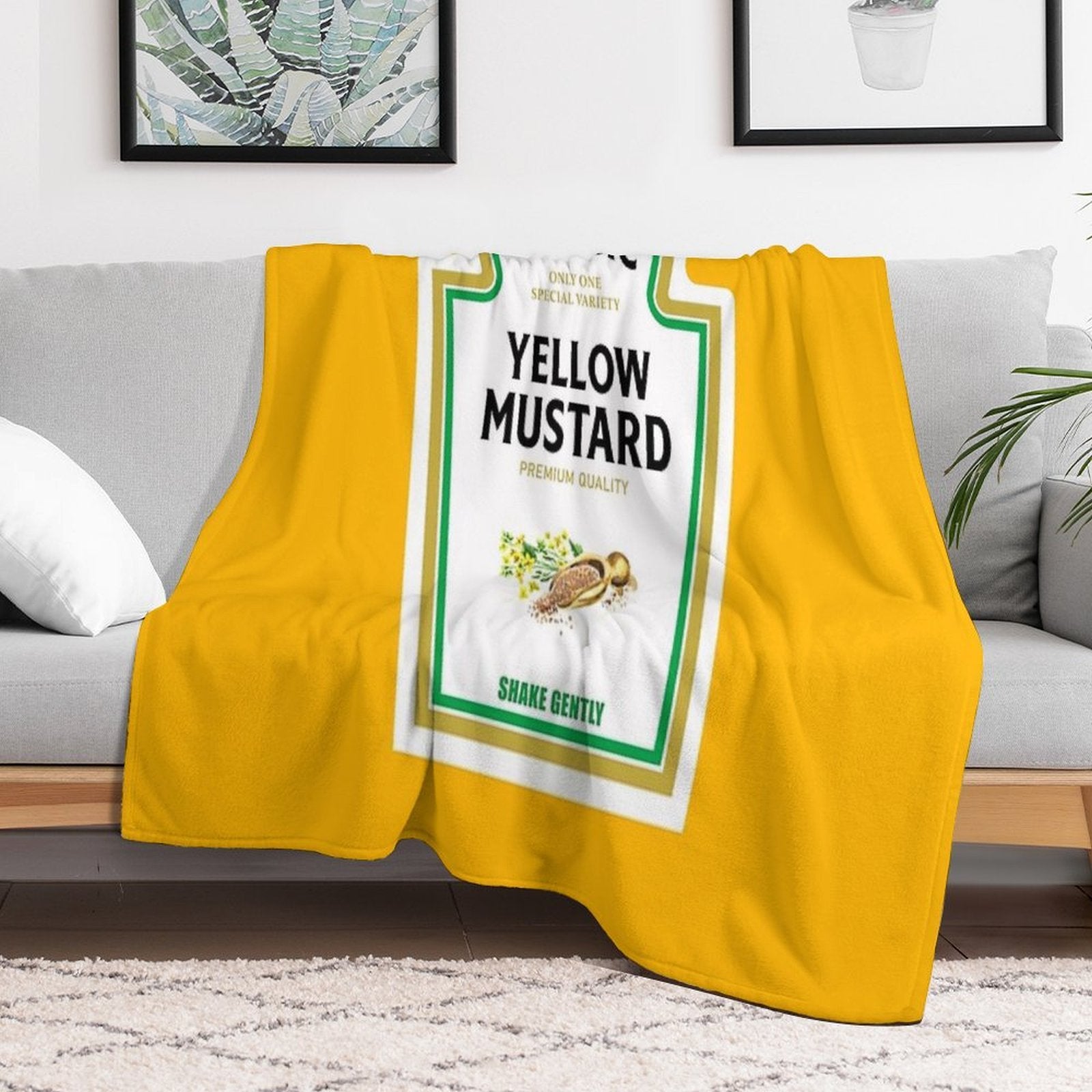 Mustard Halloween 2023 Costume Matching Family Group Couple Mayo Ketchup Premium Throw Blanket