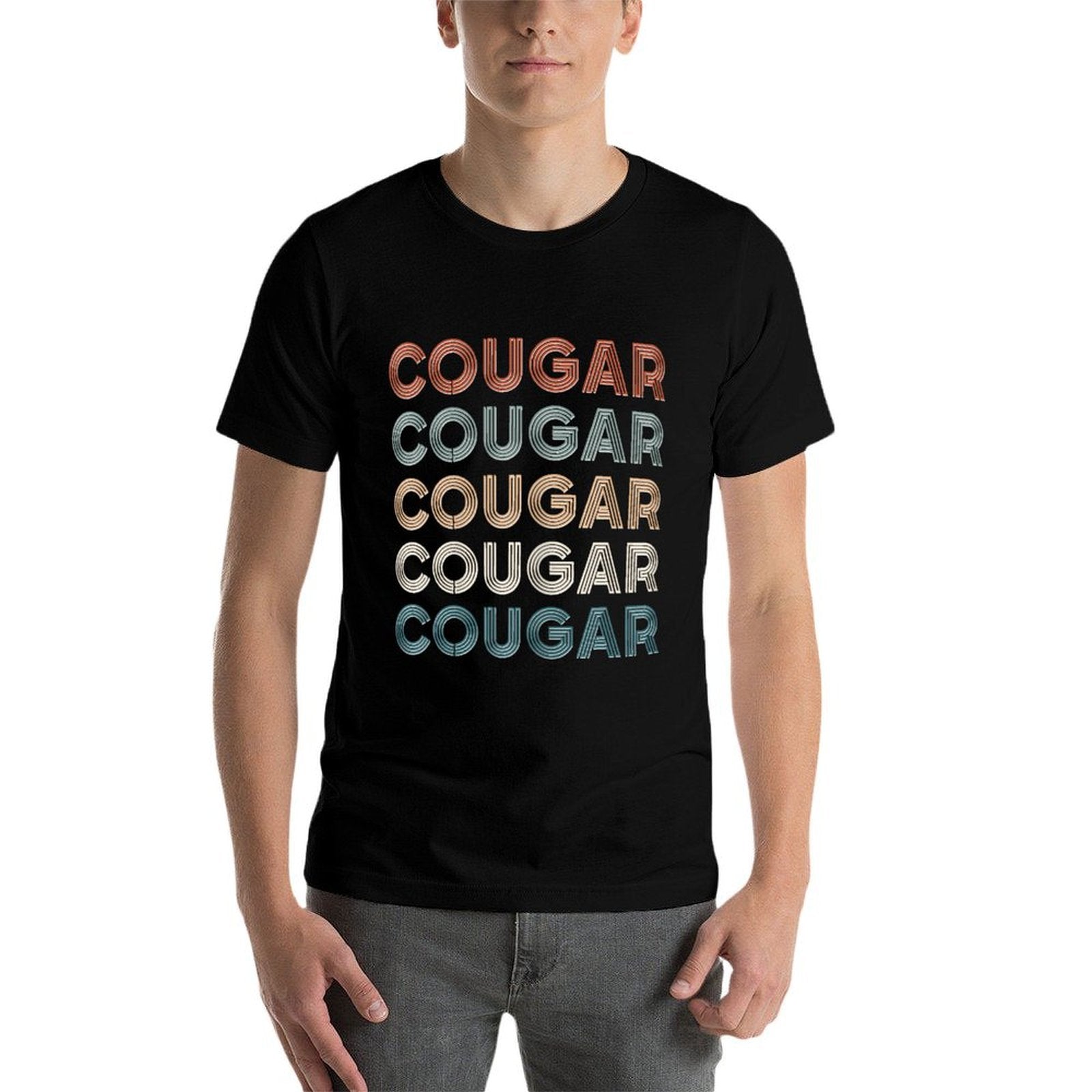 Vintage Design T Gift For Wife Or Cougar Mom  Durable T-Shirt
