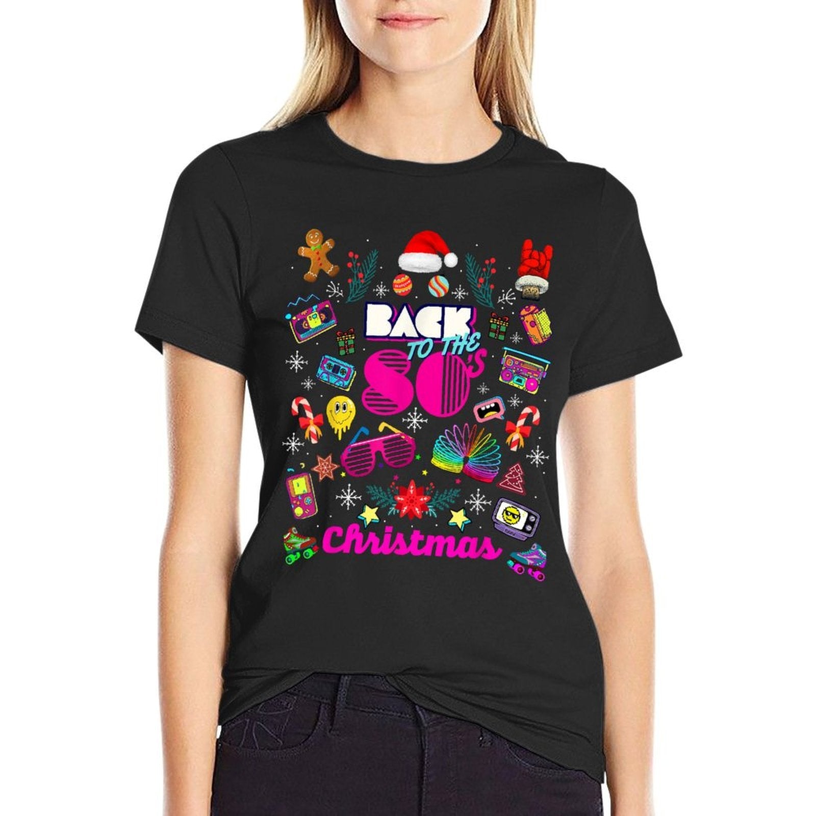 Funny Back to 80s Christmas Nostalgia Quotes Graphic Design  Eco-friendly Material T-Shirt