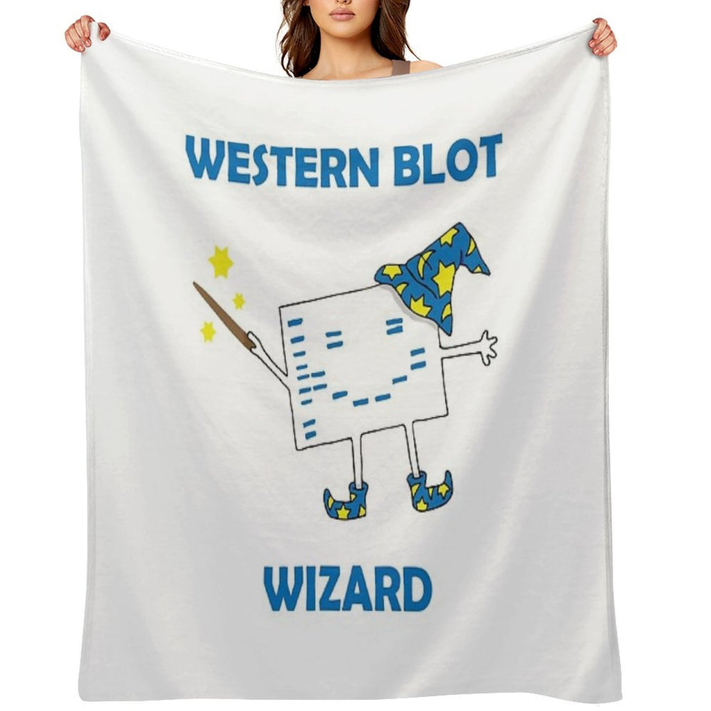 Western Blot Wizard, He Loves Cell Biology! Anti-pilling Throw Blanket