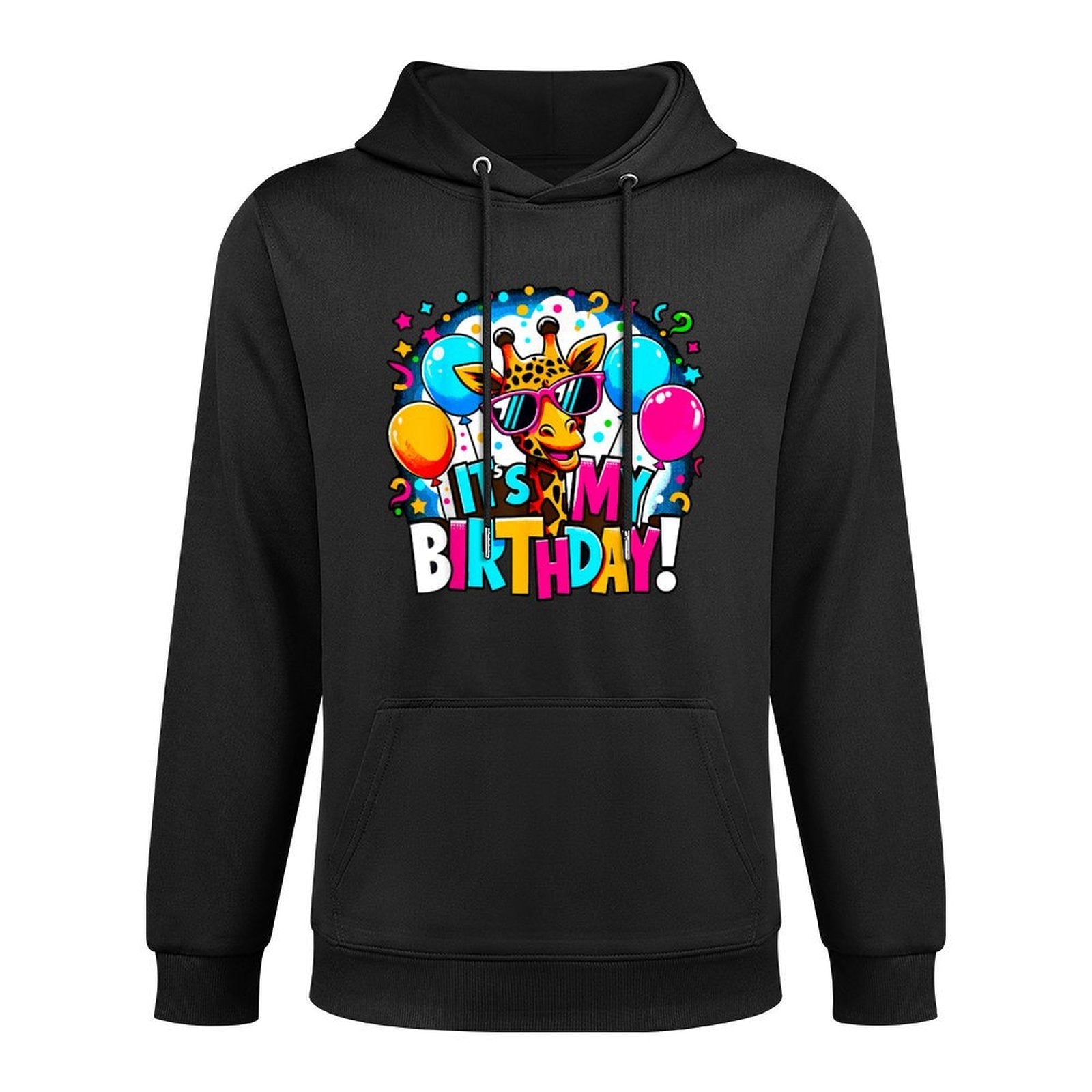 It's My Birthday Party Giraffe Birthday Girl Customizable Surface Hoodie