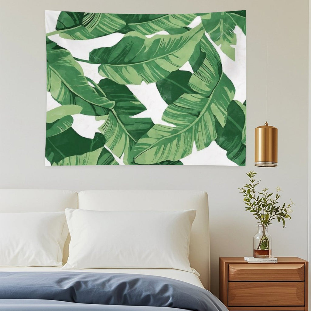 Tropical Banana Leaves II Tapestry