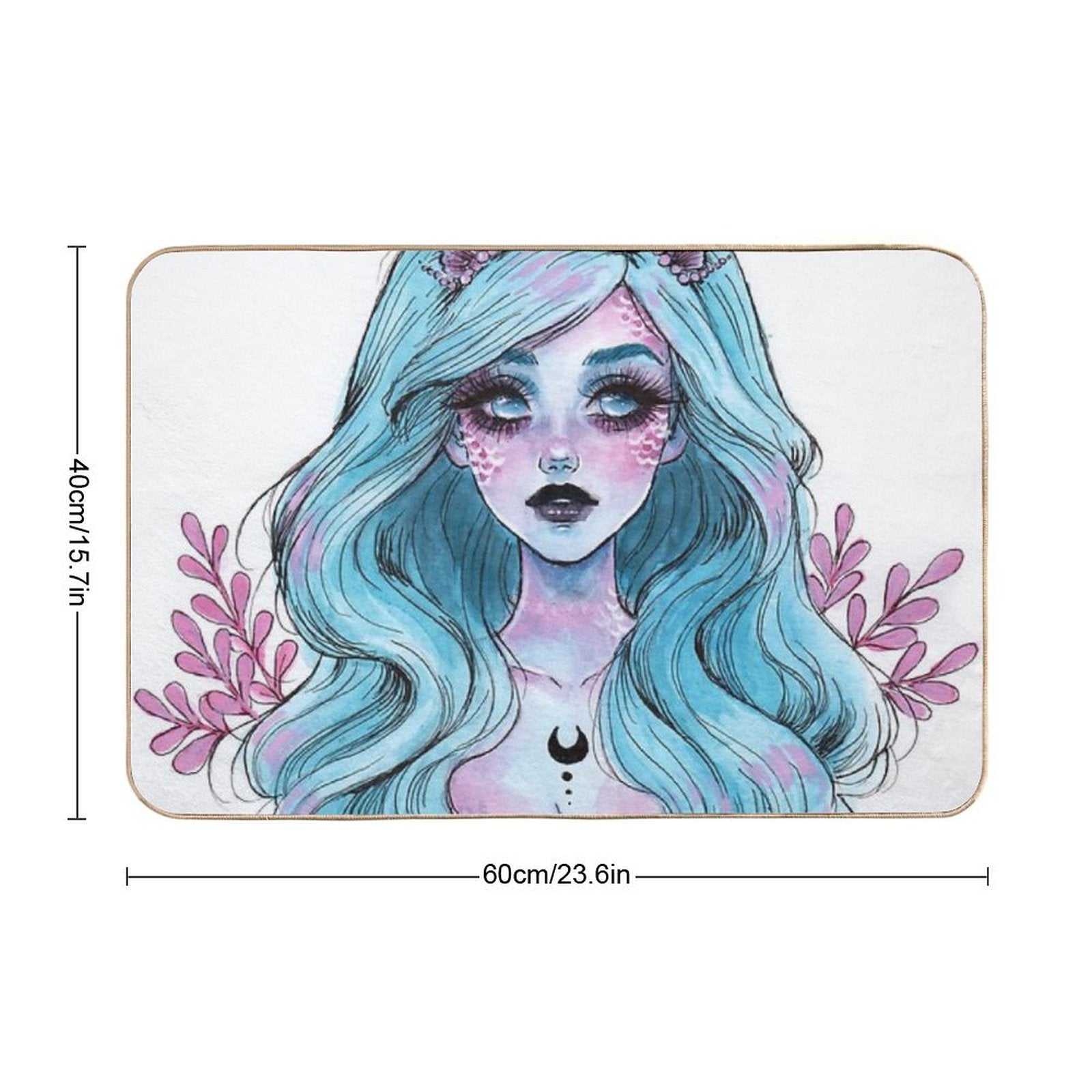 Pearlescent Mermaid  Easy To Clean Bath Mat