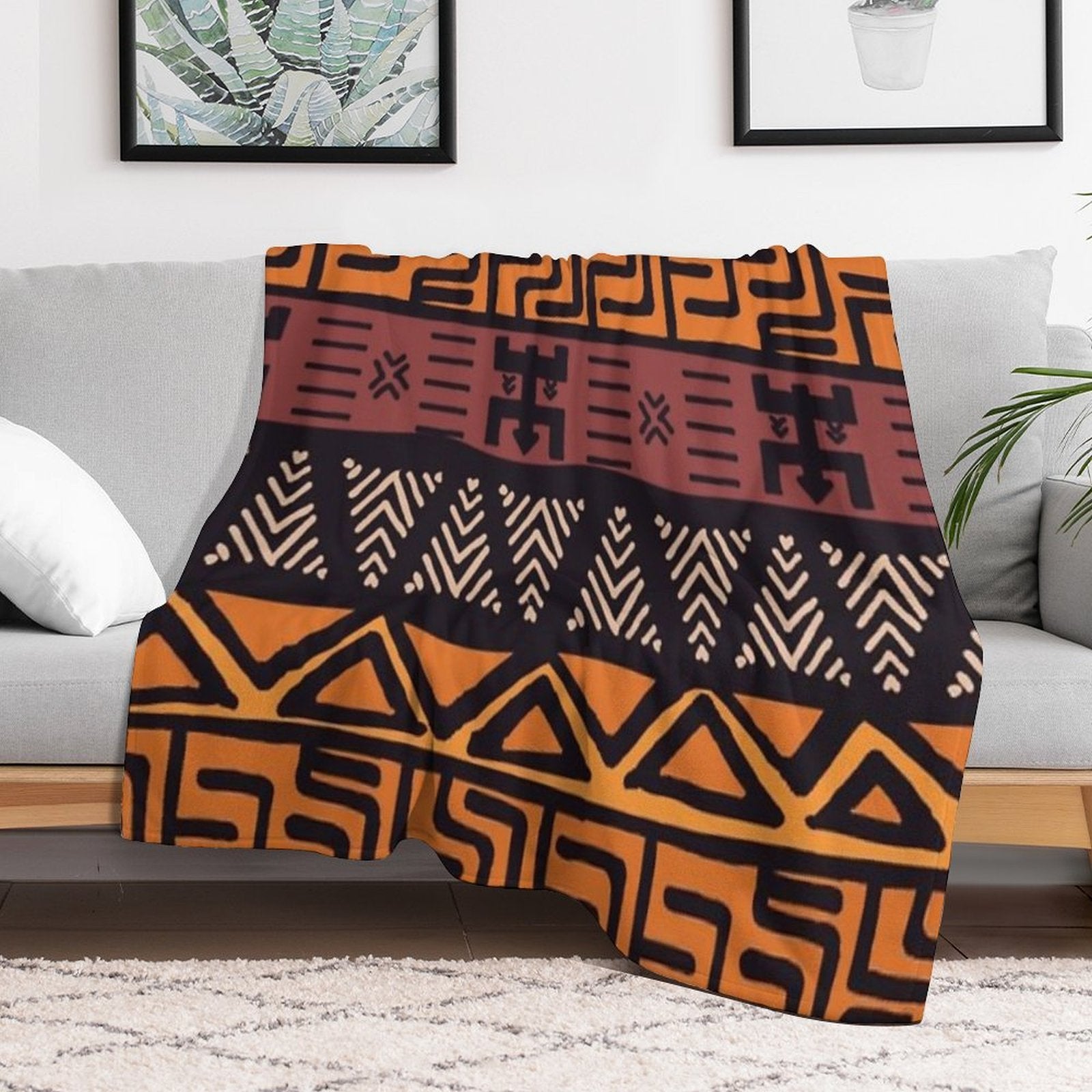 African Tribal Print Lightweight Throw Blanket
