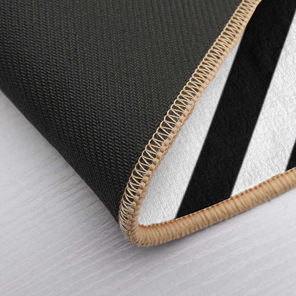 Black And White Diagonal Stripe Duvet Cover Phone Case  Fade-Resistant Bath Mat