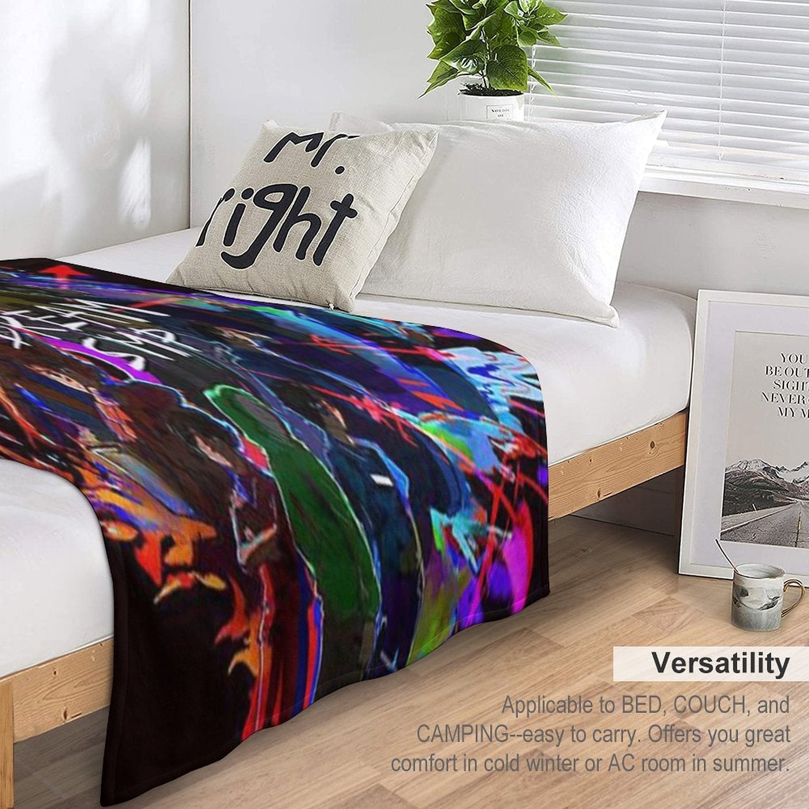 Dream SMP Black Anime Multi-functional Throw Blanket