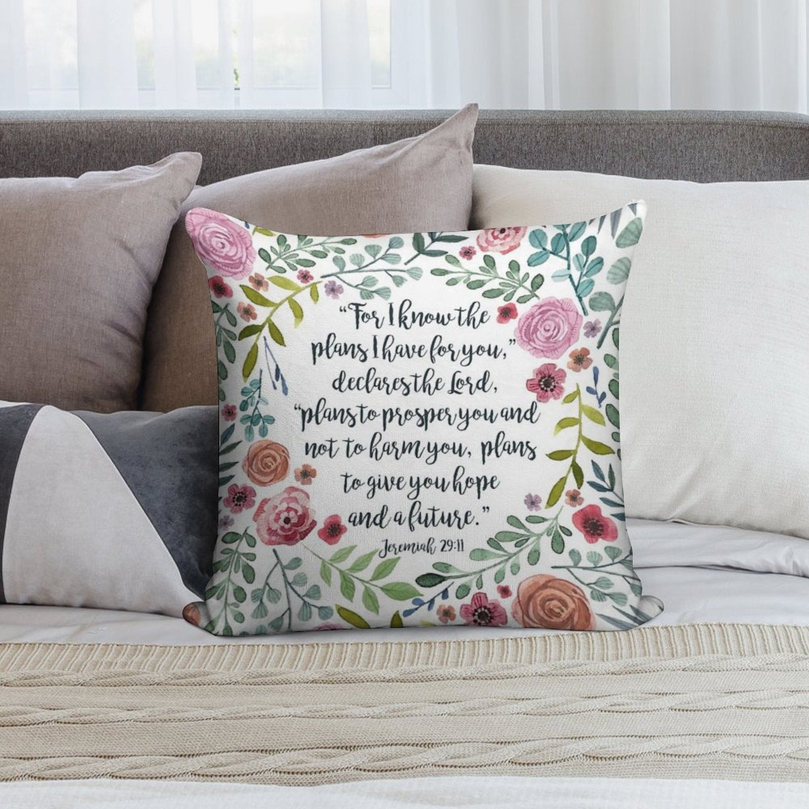 Jeremiah 2911 Soft Fade-Resistant Throw Pillow