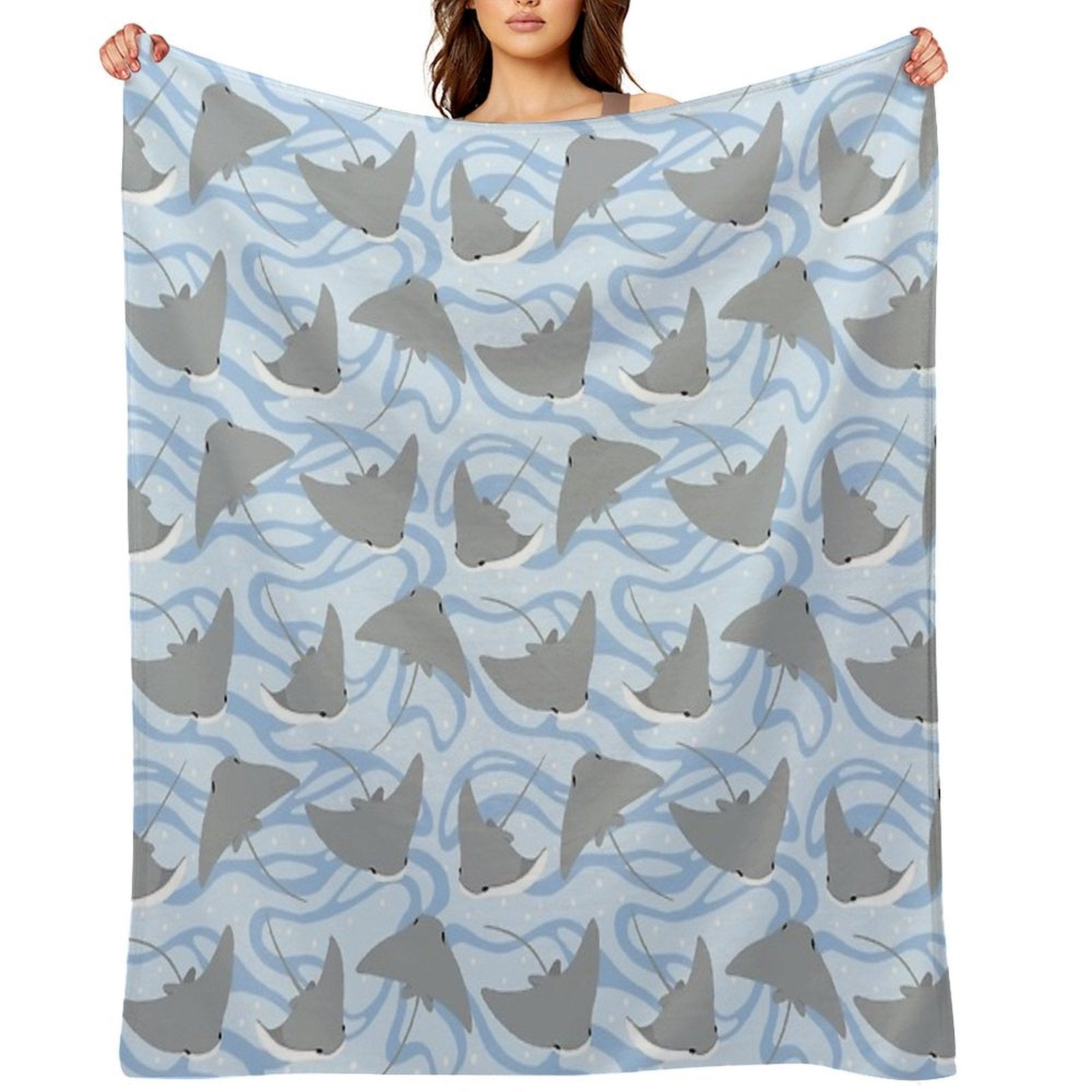 Stingrays - Cownose Ray - Sticker Pack Quick-dry Throw Blanket